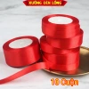 Combo 10 cuộn ruy băng lụa đỏ 22m Trang trí Tết, Đám cưới, Gói quà - 58.000₫