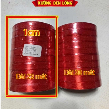 Combo 10 cuộn ruy băng lụa đỏ 22m Trang trí Tết, Đám cưới, Gói quà - 58.000₫ 10