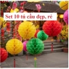 Combo 10 Đèn lồng tú cầu nhựa đẹp chống nước - Trang trí Tết, nhà cửa - 45.000₫