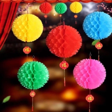 Combo 10 Đèn lồng tú cầu nhựa đẹp chống nước - Trang trí Tết, nhà cửa - 45.000₫ 5