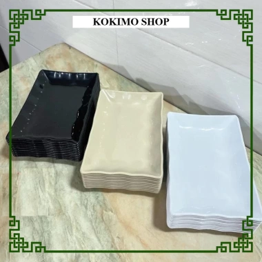 Combo 10 Đĩa nhựa phíp chữ nhật cao cấp Việt Nhật - Đựng hoa quả, bánh kẹo, thực phẩm, bền đẹp, giá chỉ 58.500 VND