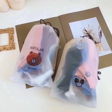 Combo 10 đôi tất nữ cổ ngắn hình gấu kute, giá chỉ 32.000đ, kèm túi rút tiện lợi 4