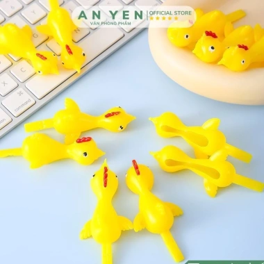 Combo 10 Gà bắn dính tường - Đồ chơi cao su xả stress, an toàn, giá rẻ 6.000 VND