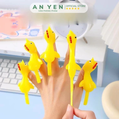 Combo 10 Gà bắn dính tường - Đồ chơi cao su xả stress, an toàn, giá rẻ 6.000 VND 2