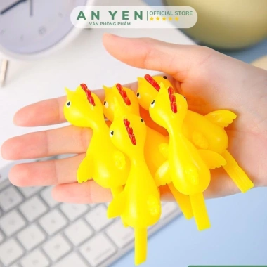 Combo 10 Gà bắn dính tường - Đồ chơi cao su xả stress, an toàn, giá rẻ 6.000 VND 4