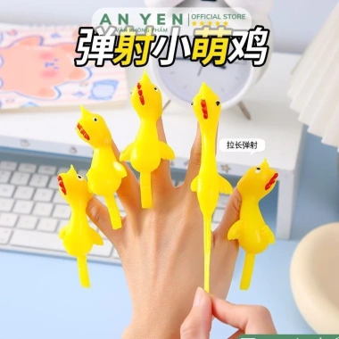 Combo 10 Gà bắn dính tường - Đồ chơi cao su xả stress, an toàn, giá rẻ 6.000 VND 9