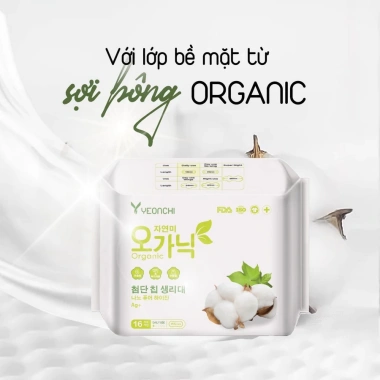 Combo 10 gói băng vệ sinh Yeonchi Organic 16 miếng kháng khuẩn thấm hút tốt 75.000 VND 2