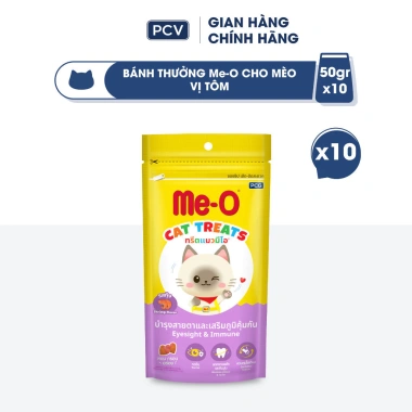 Combo 10 gói bánh Me-O cho mèo, bánh cá đa vị + tặng nón BH HĐ299k, giá 117.000 VND