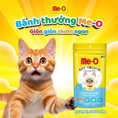 Combo 10 gói Bánh Thưởng Me-O vị tôm, cá hồi, cá ngừ, gà, trứng - Tặng Nón BH HĐ299k - Giá chỉ 117.000₫