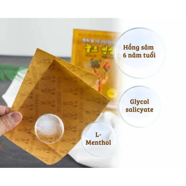 Combo 10 Gói Cao Dán Hồng Sâm Gold Insam Vàng - Giảm Đau Nhanh, Tăng Sức Khỏe, 25 Miếng / Gói - Chỉ 309.000 VND