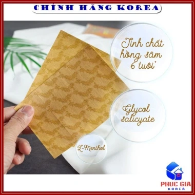 Combo 10 gói Cao dán hồng sâm Hàn Quốc Power Đỏ - Giảm đau lưng, cơ, vai gáy phucgia