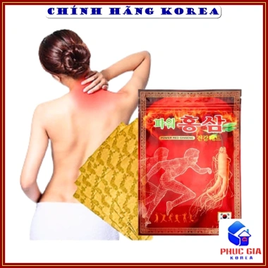 Combo 10 gói Cao dán hồng sâm Hàn Quốc Power Đỏ - Giảm đau lưng, cơ, vai gáy phucgia 7 Combo 10 gói Cao dán hồng sâm Hàn Quốc Power Đỏ - Giảm đau lưng, cơ, vai gáy phucgia 7