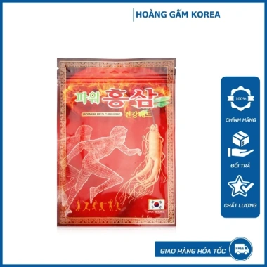 Combo 10 Gói Cao Dán Hồng Sâm Power Giảm Đau Đỏ 20 Miếng Giá Ưu Đãi 245k