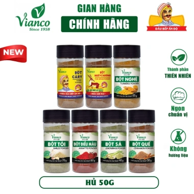 Combo 10 gói gia vị uớp thịt - Bò Kho, Phở, Bún Bò, Cà Ri, Ngũ Vị Hương Vianco - Chỉ 55.000đ