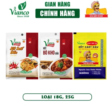 Combo 10 gói gia vị uớp thịt - Bò Kho, Phở, Bún Bò, Cà Ri, Ngũ Vị Hương Vianco - Chỉ 55.000đ