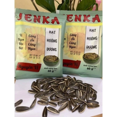 Combo 10 gói Hạt Hướng Dương JENKA Vị Mộc và Dừa 60g Thơm Bùi Giá 76.300đ