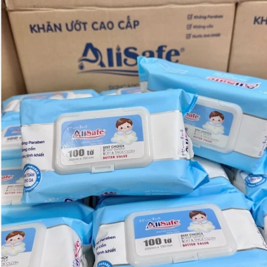 Combo 10 gói Khăn Giấy Uớt Alisafe 100 tờ - An toàn da, tiện lợi du lịch, giá 125.000 6 Combo 10 gói Khăn Giấy Uớt Alisafe 100 tờ - An toàn da, tiện lợi du lịch, giá 125.000 6