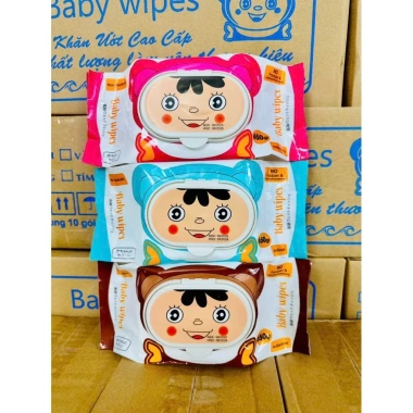 Combo 10 gói khăn ướt Baby 650g không mùi - Siêu mềm, an toàn cho bé, giá 59.999