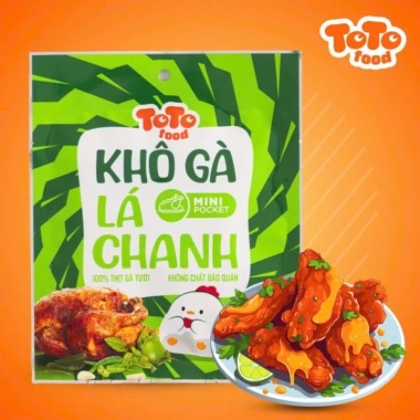 Combo 10 Gói Khô Gà Lá Chanh Toco Food 20g – Gà Sấy Giòn, Thơm Lá Chanh, Ăn Vặt Tiện Lợi Giá 52.000 VND