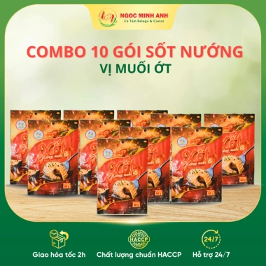 Combo 10 Gói Xốt Nướng Muối Ớt Đậm Vị - Gia Vị Nướng Ngọc Minh Anh 60g, Ướp Hải Sản, Giá Ưu Đãi 254.800 VND