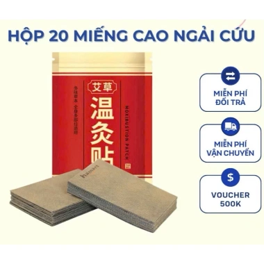 Combo 10 Hộp 200 Miếng Cao Dán Ngải Cứu Vàng Dán Cổ Vai Gáy - Giá 55k, Dán Nhiều Vùng