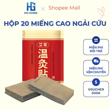 Combo 10 hộp 200 miếng Cao Dán Ngải Cứu Vàng Giảm Đau Vai Gáy Đa Vùng 59.000đ