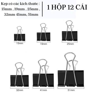 Combo 10 hộp kẹp bướm đen 15‑25mm – Văn phòng phẩm Thu, giá chỉ 80.000₫ 3 Combo 10 hộp kẹp bướm đen 15‑25mm – Văn phòng phẩm Thu, giá chỉ 80.000₫ 3