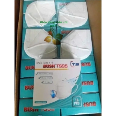 Combo 10 hộp Khẩu trang TS95 kháng khuẩn 5 lớp siêu dày, mịn không xù lông