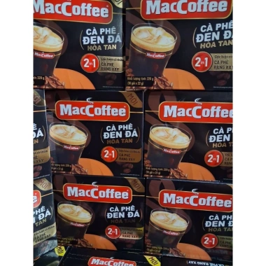 Combo 10 hộp MacCoffee Đen Đá Hòa Tan 2in1 + Coffee Rang Xay Năng Lượng Bùng, Giá 340.000