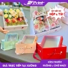Combo 10 Hộp Mica Đựng Trái Cây + Túi Giấy ALL THE BEST - Đựng Quà, Yến Chưng, Hoa Quả, Giá ưu đãi 145k