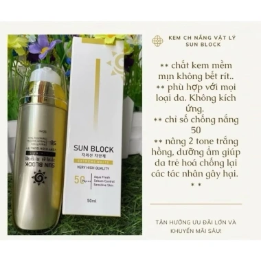 Combo 10 kem chống nắng vật lý Sun Block giá sỉ, ưu đãi 1.150.000₫, bảo vệ da