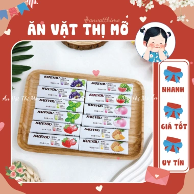 Combo 10 Kẹo Sữa Chua Hoa Quả Kate You - Kẹo Mềm Trái Cây 17g Giá 27.000₫