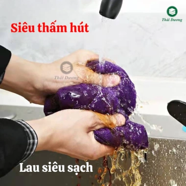 Combo 10 khăn 30x30cm đa năng: làm nail, móng, lau tay, xe, bếp, mềm mịn, siêu thấm, có móc treo - 54.900 VND
