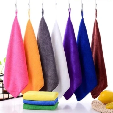 Combo 10 khăn 30x30cm đa năng làm nail, móng, lau tay, xe, bếp - mềm mịn, siêu thấm hút, không đổ lông, có móc treo