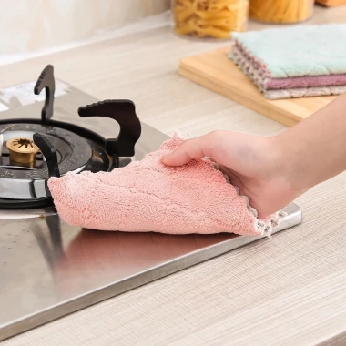Combo 10 Khăn Lau Bếp 2 Mặt Đa Năng Siêu Thấm Hút Lau tay, bát đĩa, giá 9.800 VNĐ