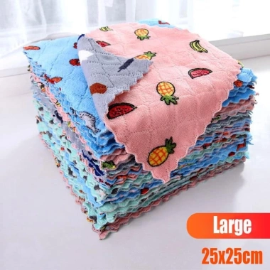 Combo 10 Khăn Lau Đa Năng Siêu Thấm 25x25cm - Lau Tay, Chén Bát, Bếp, Bàn Ghế 48k 3