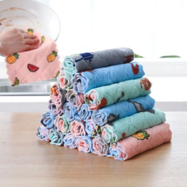 Combo 10 Khăn Lau Đa Năng Siêu Thấm 25x25cm - Lau Tay, Chén Bát, Bếp, Bàn Ghế 48k 4