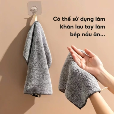 Combo 10 Khăn Lau Vuông Mềm Mịn, Thấm Hút Tốt, 2 Mặt Than Tre Đa Năng Lau Sạch 4