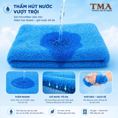 Combo 10 Khăn Lau Xe Microfiber Không Bụi + Bàn Chải Vệ Sinh Nội Thất - Chăm Sóc Xe, Giá 75.000đ