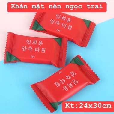 Combo 10 khăn mặt nén Hàn Quốc hình viên kẹo, khăn du lịch nhẹ nhàng, giá chỉ 5.000₫