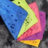 Combo 10 khăn microfiber 35x75 in hình, thấm hút nhanh, không rụng lông, 120k 3