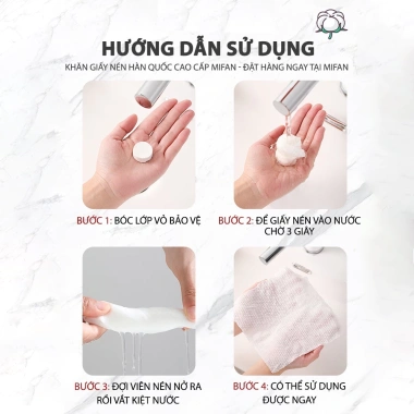 Combo 10 khăn nén nhỏ gọn 20x30cm - Lau mặt đa năng, mềm mại, tiện du lịch, giá ưu đãi 17.000₫