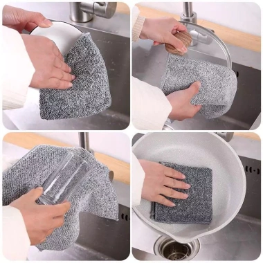Combo 10 khăn xám lau bếp đa năng siêu thấm hút - Chỉ 19.800₫, tiết kiệm ngay 3