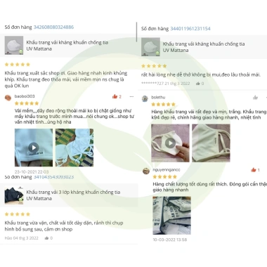 Combo 10 khẩu trang vải kháng khuẩn Mattana - chống nắng, ngăn bụi, 210.000 4 Combo 10 khẩu trang vải kháng khuẩn Mattana - chống nắng, ngăn bụi, 210.000 4