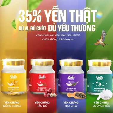 Combo 10 Lọ Yến Sào SALLA 35% Yến Tươi Hỗ Trợ Sức Khỏe 2 Hộp 5 Hũ 150ml 200k 9