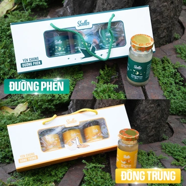 Combo 10 Lọ Yến Sào SALLA 35% Yến Tươi Hỗ Trợ Sức Khỏe 2 Hộp 5 Hũ 150ml 200k 10