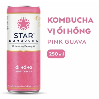 Combo 10 lon Star Kombucha 250ml 6 vị cam đào, vải kiwi, ổi hồng, dâu tây, lưu đỏ, atiso đỏ - Giá 399.000₫ 2