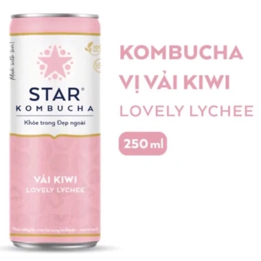 Combo 10 lon Star Kombucha 250ml 6 vị cam đào, vải kiwi, ổi hồng, dâu tây, lưu đỏ, atiso đỏ - Giá 399.000₫ 7