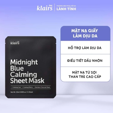 Combo 10 Mặt Nạ Giấy Dear và Klairs Midnight Blue Calming 25ml Giá Ưu Đãi 429k 3 Combo 10 Mặt Nạ Giấy Dear và Klairs Midnight Blue Calming 25ml Giá Ưu Đãi 429k 3