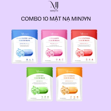 Combo 10 Mặt Nạ Giấy Dưỡng Da Serum Trắng Da Ngừa Mụn Cấp Ẩm Phục Hồi Vitamin C Chỉ 27.997đ